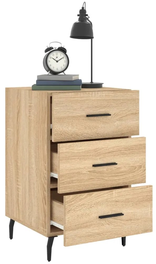 vidaXL Κομοδίνο Sonoma Δρυς 40 x 40 x 66 εκ. από Επεξεργασμένο Ξύλο