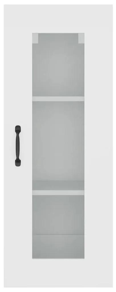 Ντουλάπι Τοίχου Κρεμαστό Λευκό 34,5x34x90 εκ Επεξ. Ξύλο - Λευκό