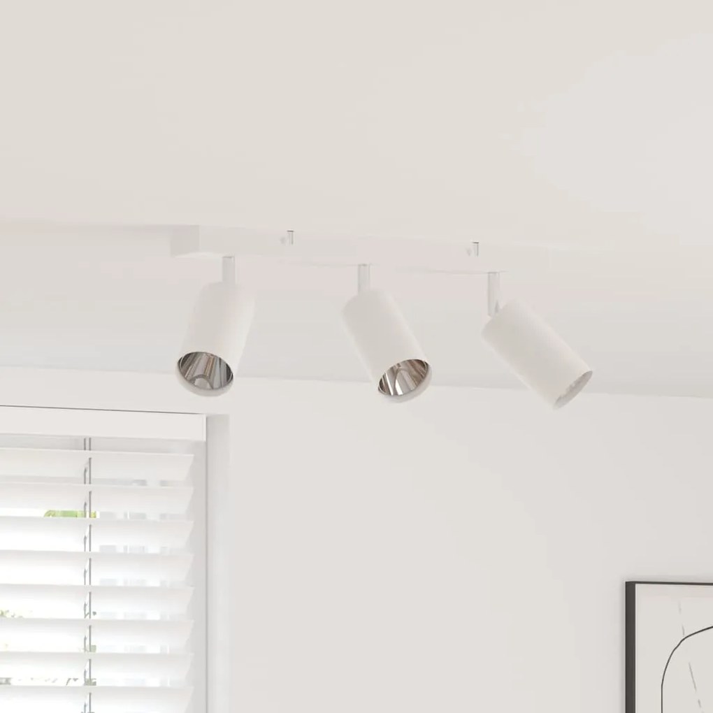 Σποτ οροφής με προβολείς Λευκό 38 x 5,5 x 16,5 εκ Μέταλλο