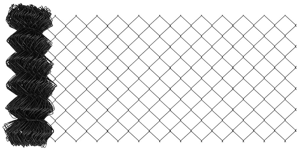 Φράχτης αλυσίδας Γκρι 25 x 0,4 m Ατσάλι