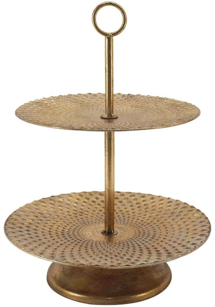 Διακοσμητική Εταζέρα 15-00-94940 Φ35x48,5cm Gold Marhome Metal