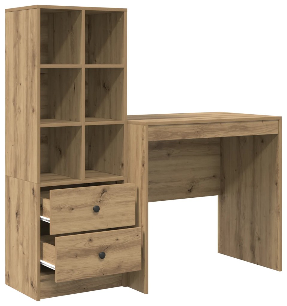 vidaXL Γραφείο με Αποθήκευση Artisan Oak Επεξεργασμένο Ξύλο