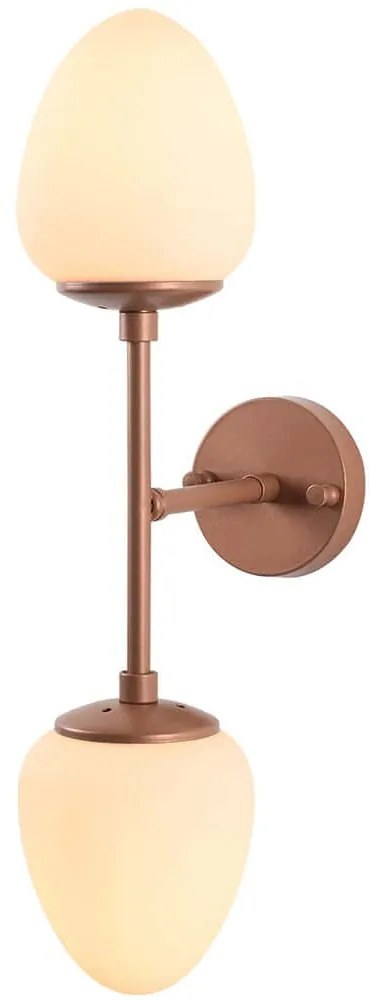 Φωτιστικό Τοίχου - Απλίκα Camflo 942FLG1266 12x23x56cm 2xE14 40W Copper Opviq