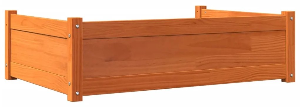vidaXL Κρεβάτι Σκύλου Καφέ Κεριού 95,5x65,5x28 εκ. Μασίφ Ξύλο Πεύκου