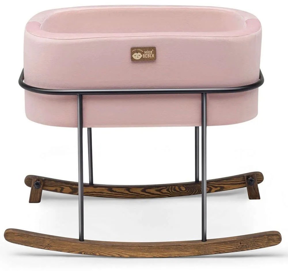 Κούνια Βρεφική Hier 676HDS1135 90x58x70cm Pink-Black Βρεφικό