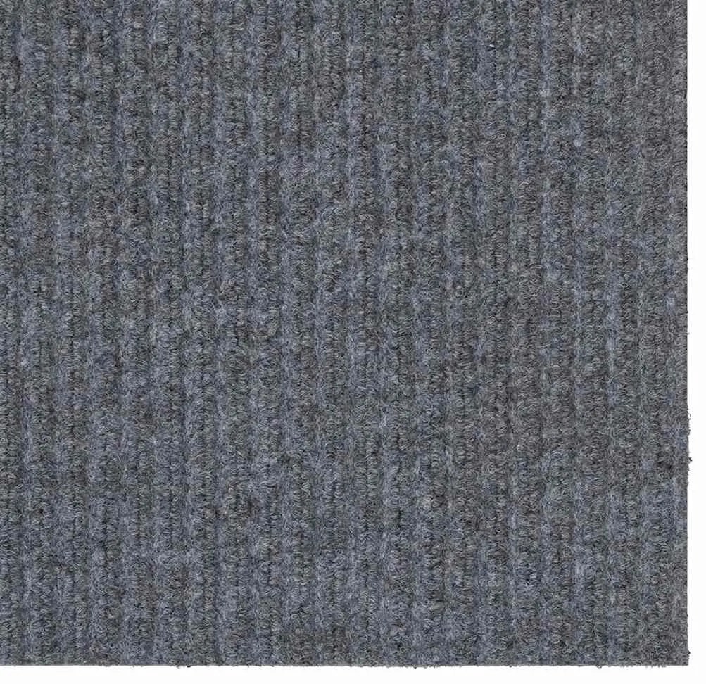 vidaXL Δερμάτινο Χαλί Ανοιχτό γκρι 80 x 150 cm ύφασμα