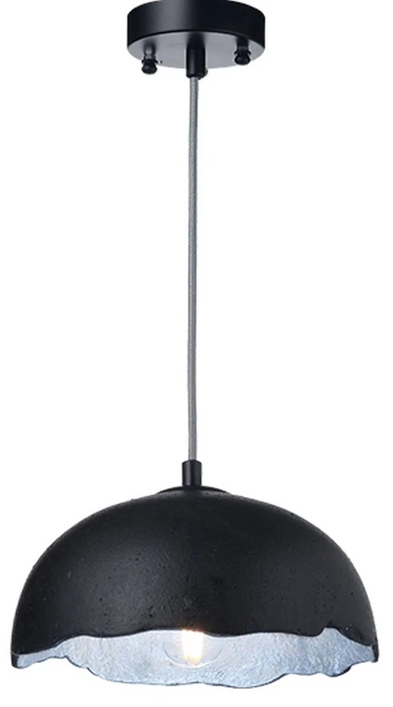 Φωτιστικό Οροφής Από Πηλό V3729251PBS Black &amp; Silver Clay