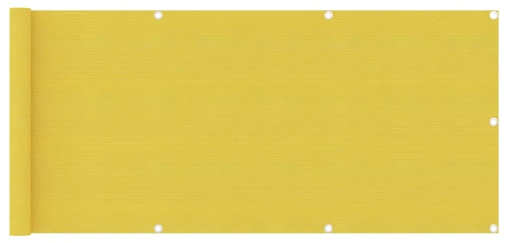 Διαχωριστικό Βεράντας Κίτρινο 75 x 500 εκ. από HDPE