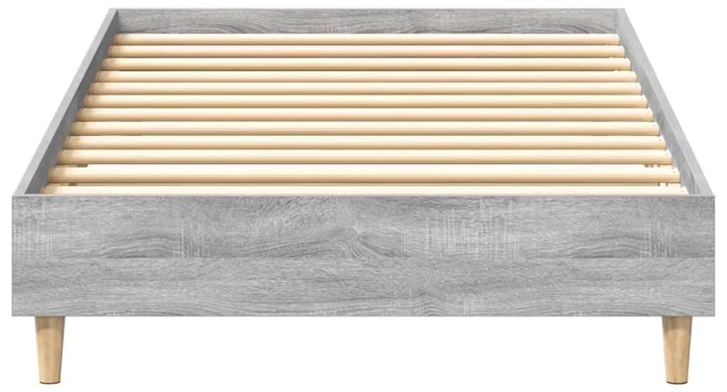 vidaXL Πλαίσιο κρεβατιού χωρίς στρώμα Grey Sonoma 75x190 cm