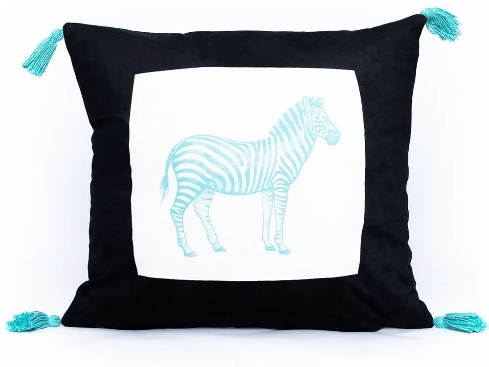 Μαξιλαροθήκη Διακοσμητική Zeb Black Palamaiki 45X45 100% Cotton