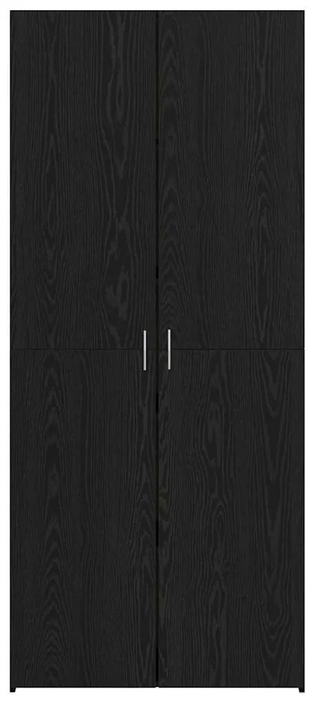 vidaXL Highboard Μαύρη δρυς 40 x 42,5 x 185 εκ. Επεξεργασμένο ξύλο