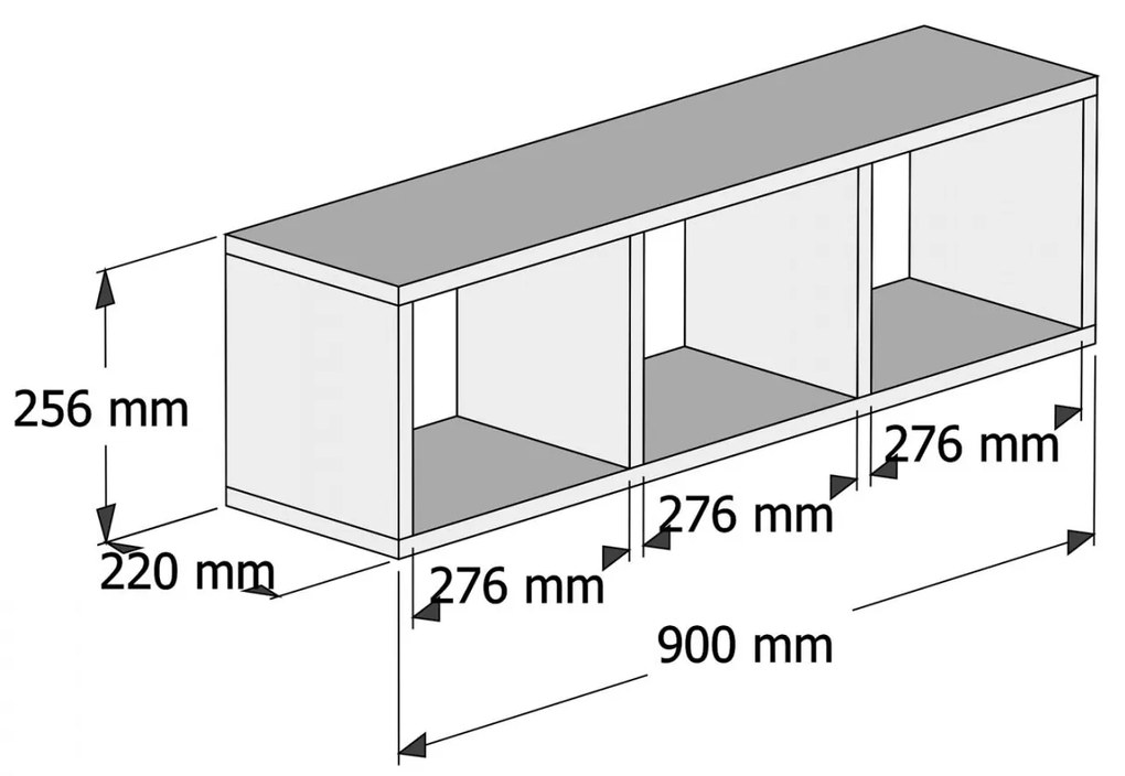 ΡΑΦΙΕΡΑ ΤΟΙΧΟΥ ΑΝΘΡΑΚΙ  90x22x25,6 εκ.