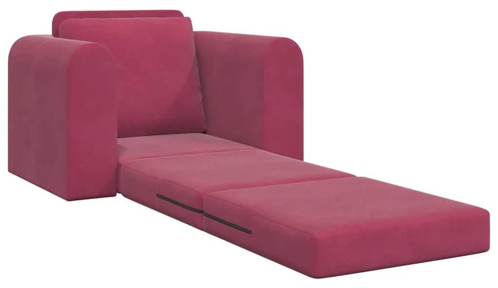 vidaXL Κρεβάτι καναπές Μπορντό 98 x 71 x 83 εκ. Βελούδο