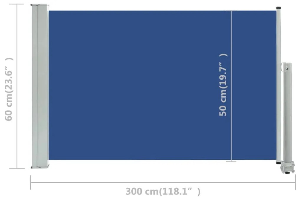 ΣΚΙΑΣΤΡΟ ΠΛΑΪΝΟ ΣΥΡΟΜΕΝΟ ΒΕΡΑΝΤΑΣ ΜΠΛΕ 60 X 300 ΕΚ. 48356