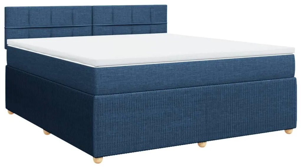 ΚΡΕΒΑΤΙ BOXSPRING ΜΕ ΣΤΡΩΜΑ ΜΠΛΕ 180X200 ΕΚ. ΥΦΑΣΜΑΤΙΝΟ 3287541