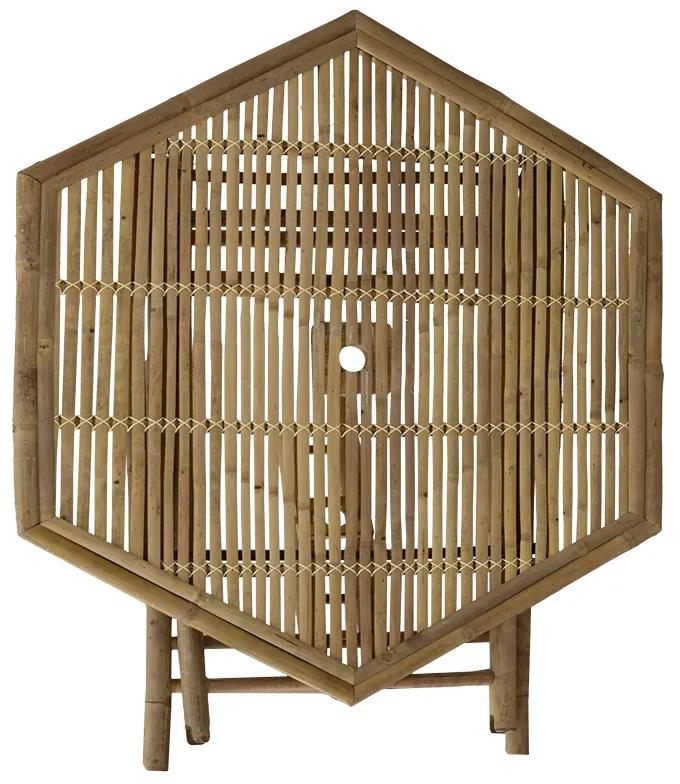 Τραπέζι Nando pakoworld πτυσσόμενο bamboo φυσικό 114x100x75εκ - Ξύλο - 141-000016