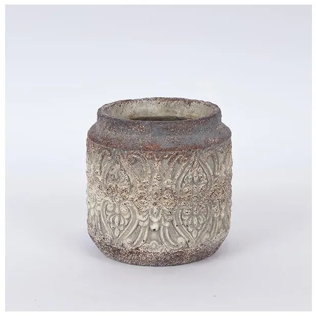 Κασπώ Τσιμεντένιο Γκρι &amp; Μπεζ 15x15x15.5cm 752-18057 Estheti-752-18057-Γκρι 752-18057