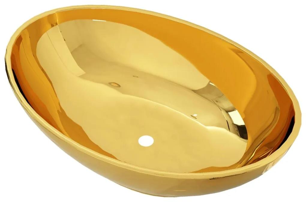 Νιπτήρας Χρυσός 40 x 33 x 13,5 εκ. Κεραμικός - Χρυσό