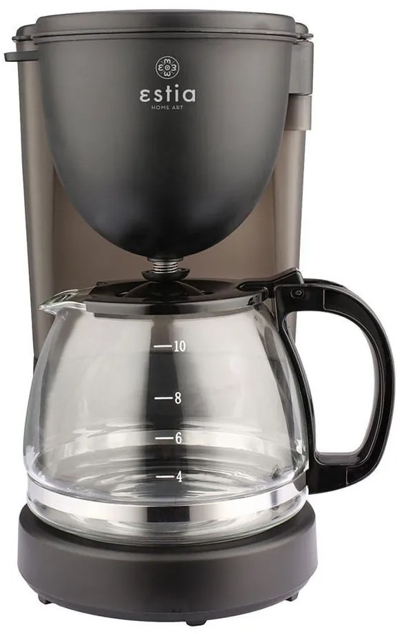Καφετιέρα Γαλλικού Καφέ Plus 06-10058 750W 1.25LT Black Estia Glass