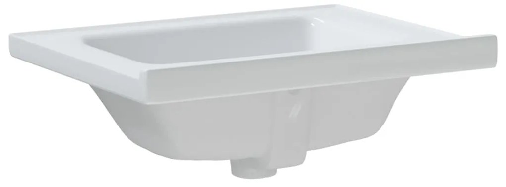vidaXL Νιπτήρας Μπάνιου Ορθογώνιος Λευκός 61 x 48 x 19,5 εκ. Κεραμικός