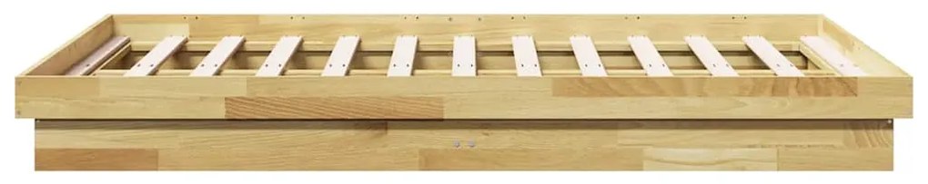 vidaXL Πλαίσιο κρεβατιού χωρίς στρώμα 120x190 cm μασίφ ξύλο δρυς