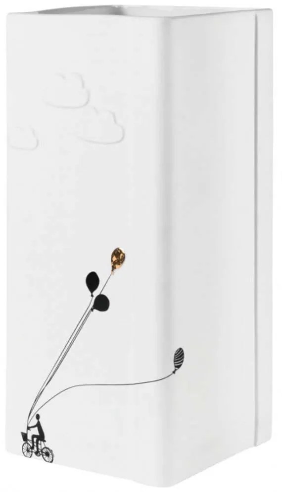 Βάζο Πορσελάνινο Rain Clouds RD0017136 12x12x25cm White Raeder Porcelain