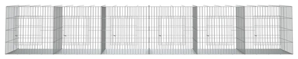 vidaXL Κλουβί Κουνελιών 6 Πάνελ 327x79x54 εκ. από Γαλβανισμένο Σίδερο