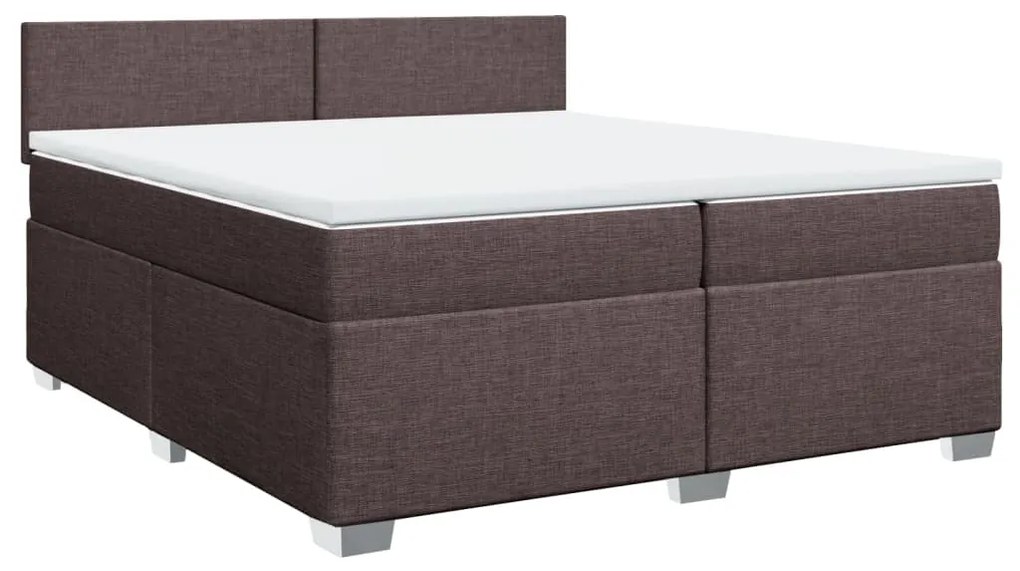 ΚΡΕΒΑΤΙ BOXSPRING ΜΕ ΣΤΡΩΜΑ ΣΚΟΥΡΟ ΚΑΦΕ 200X200 ΕΚ. ΥΦΑΣΜΑΤΙΝΟ 3285991