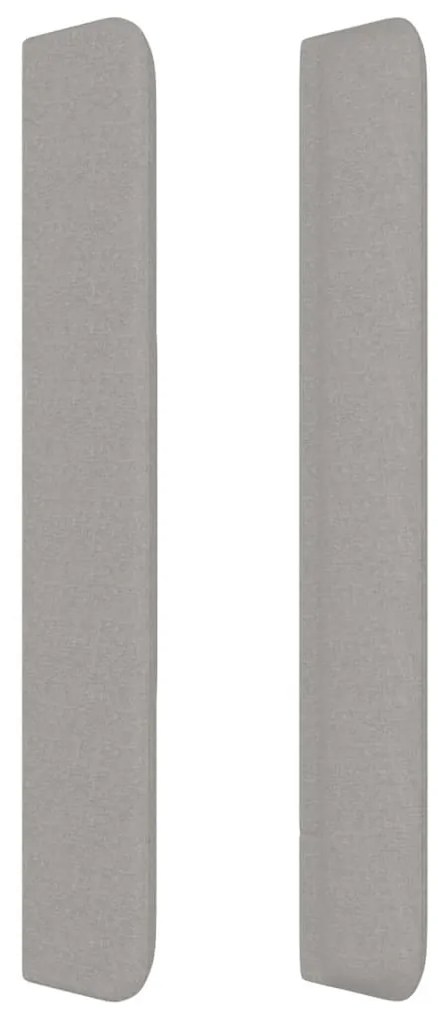Κεφαλάρι με Πτερύγια Ανοιχτό Γκρι 83x16x118/128 εκ. Υφασμάτινο - Γκρι
