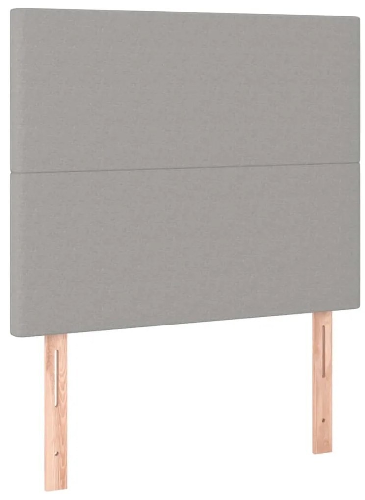 vidaXL Κεφαλάρια Κρεβατιού 2 τεμ. Αν. Γκρι 80 x 5 x 78/88εκ.Υφασμάτινο