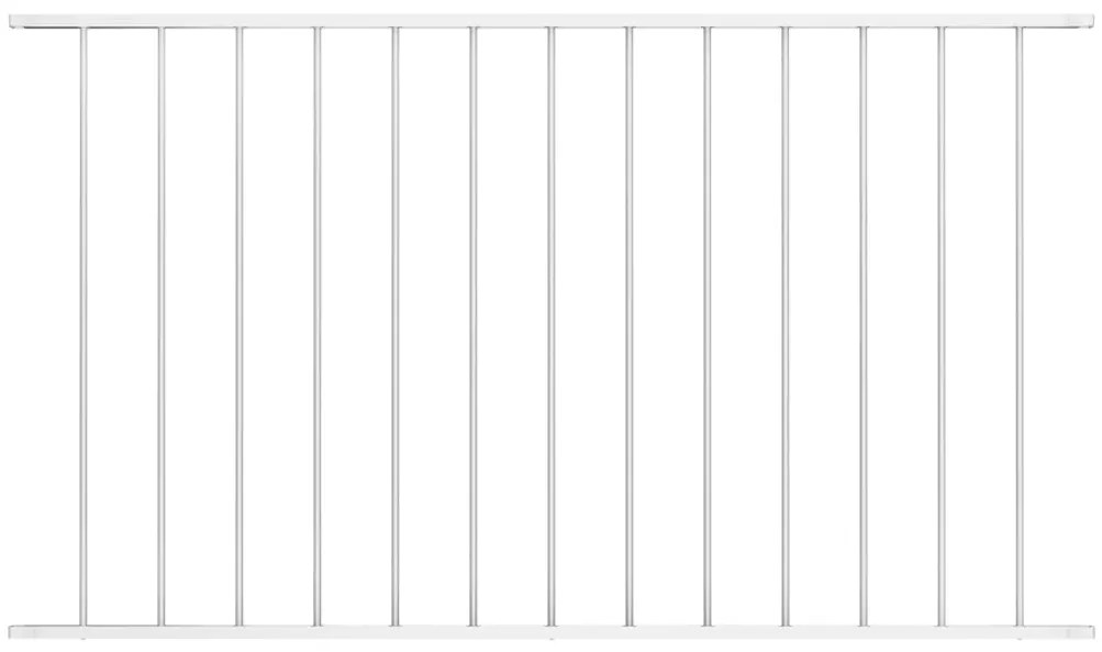 Πάνελ Περίφραξης από Ατσάλι με Ηλεκτροστατική Βαφή 1,63x1 μ. Λευκό