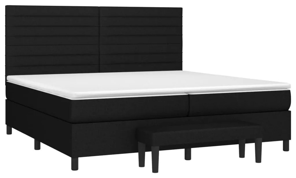 ΚΡΕΒΑΤΙ BOXSPRING ΜΕ ΣΤΡΩΜΑ ΜΑΥΡΟ 200X200 ΕΚ. ΥΦΑΣΜΑΤΙΝΟ 3136703