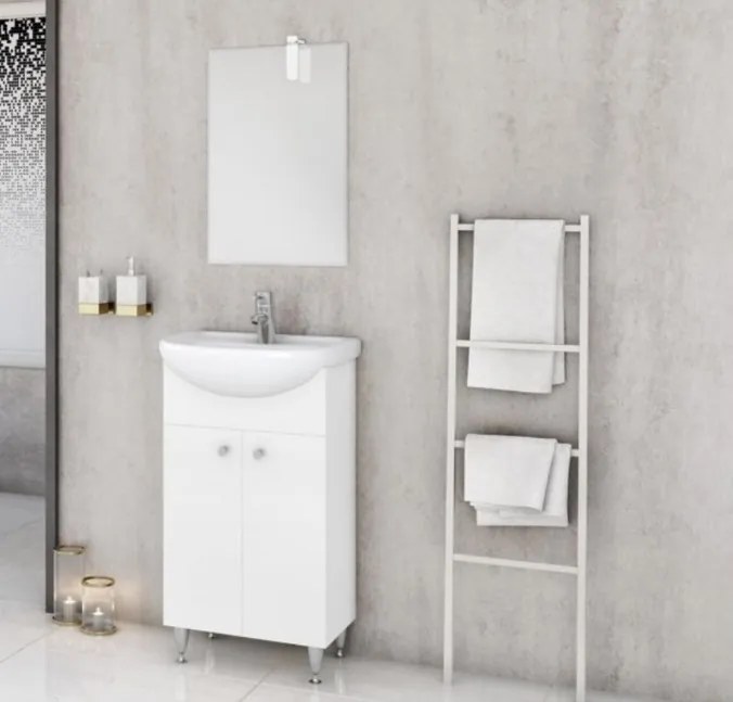 DROP Σετ επιδαπέδιου επίπλου μπάνιου, Olympus 50, Λευκό, Drop DROP986577