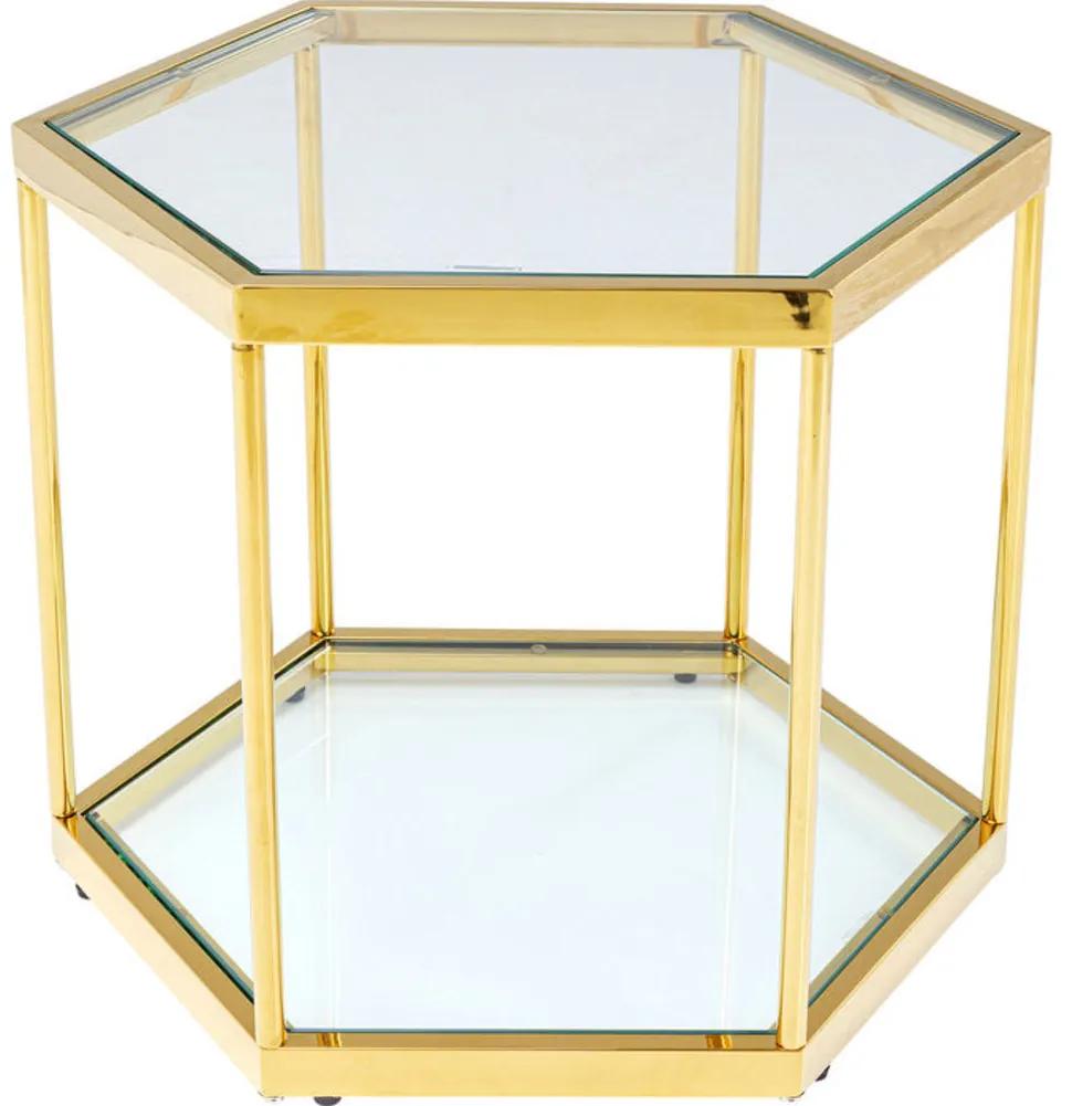 Τραπέζι Μέσης Comb Χρυσό  55x48x45εκ - Χρυσό