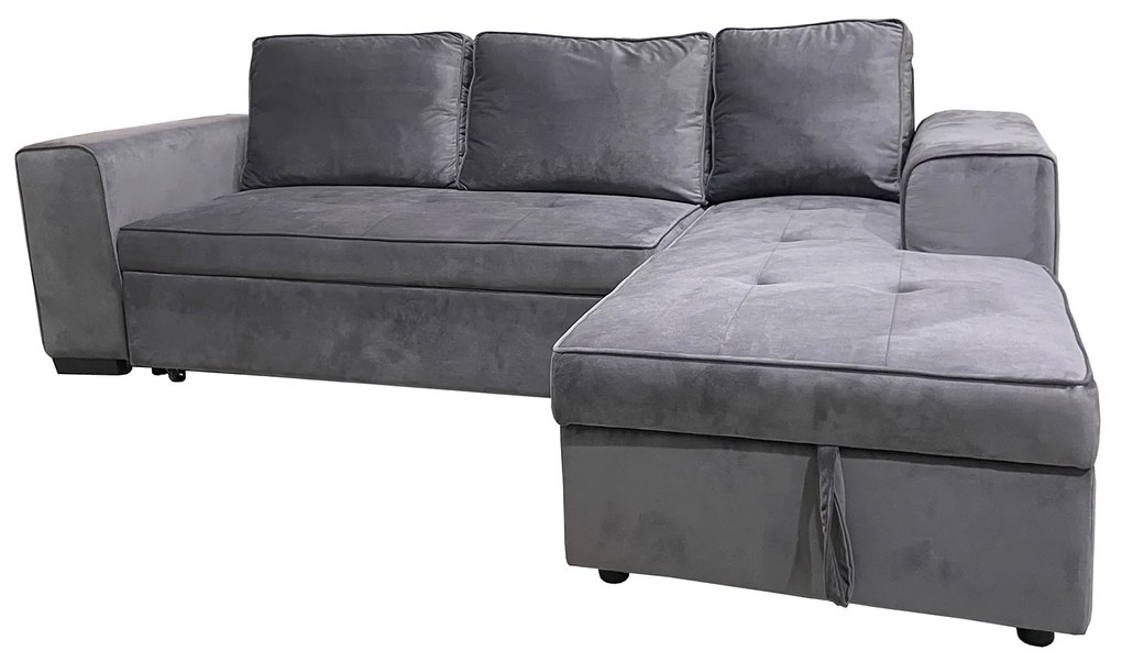 Καναπές Κρεβάτι Γωνιακός ArteLibre PREMIERE Δεξιά Γωνία Γκρι Ύφασμα 271x163x80cm