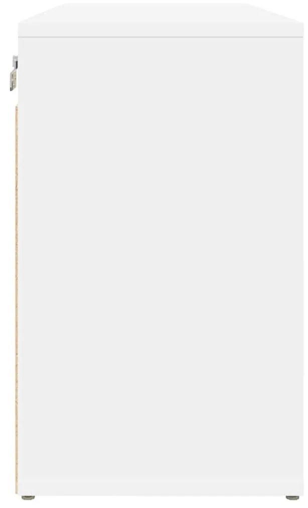 vidaXL Ντουλάπα Παπουτσιών Λευκό 77,5 x 30 x 51 εκ. Επεξεργασμένο ξύλο