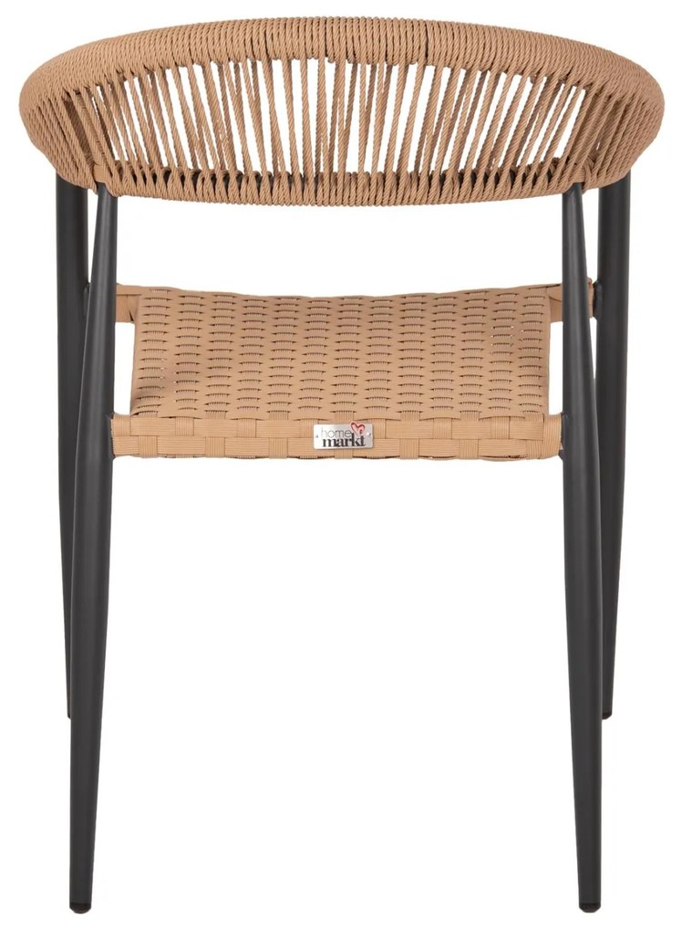 ΠΟΛΥΘΡΟΝΑ ΑΛΟΥΜΙΝΙΟΥ  ΑΝΘΡΑΚΙ PΕ RATTAN ΜΠΕΖ 56x60x78 εκ.