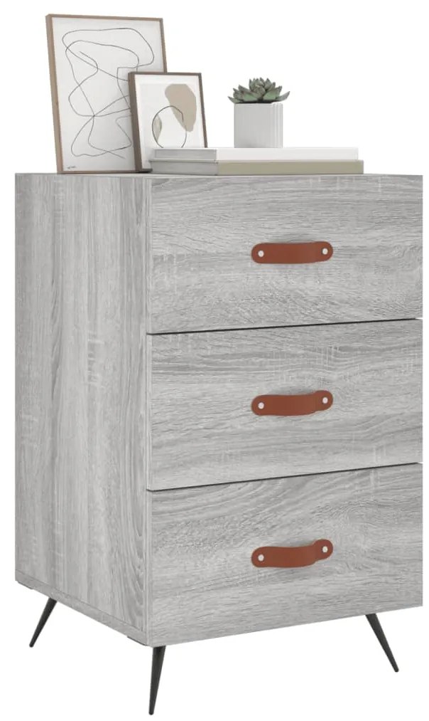 vidaXL Κομοδίνο Γκρι Sonoma 40 x 40 x 66 εκ. από Επεξεργασμένο Ξύλο