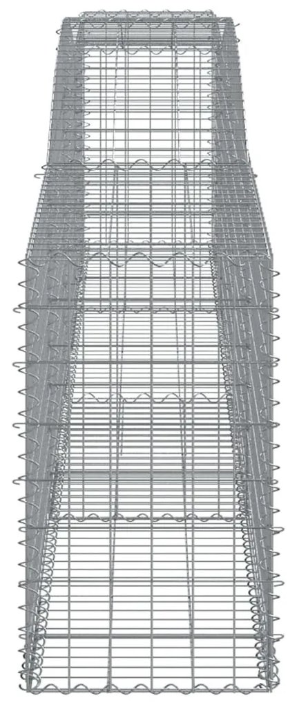 Συρματοκιβώτια Τοξωτά 5 τεμ. 400x50x80/100 εκ. Γαλβαν. Ατσάλι - Ασήμι