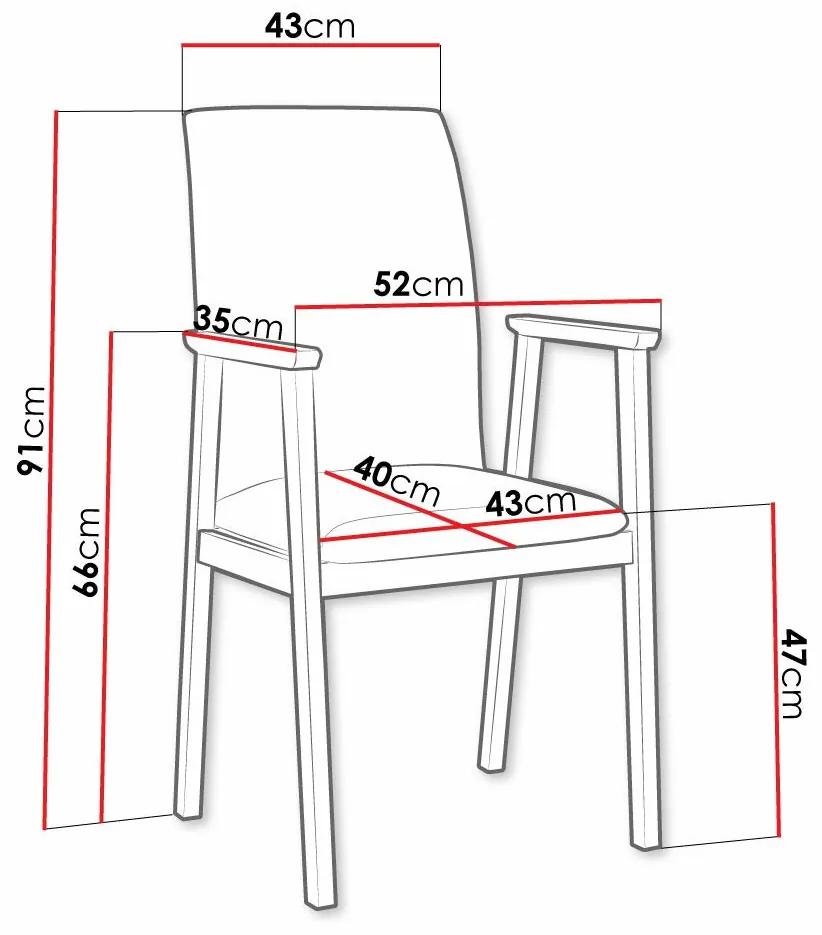Καρέκλα Victorville 336, Μπλε, Καρυδί, 91x43x40cm, 7 kg, Ταπισερί, Ξύλινα, Μπράτσα, Ξύλο: Σημύδα | Epipla1.gr