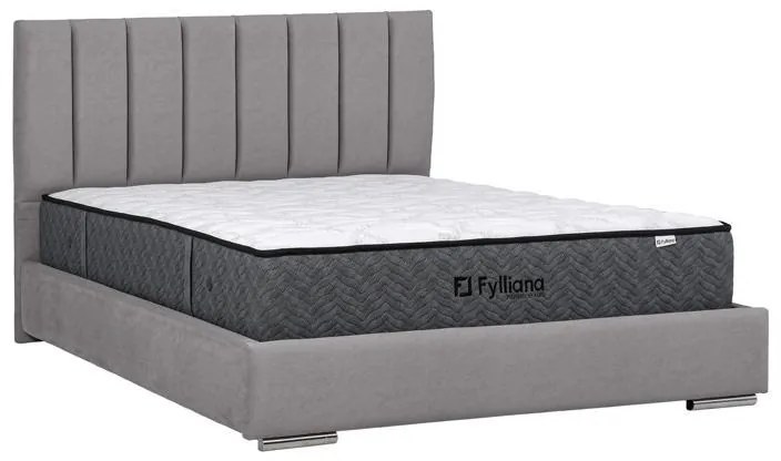 Επενδυμένο Κρεβάτι Udine Fylliana Ανθρακί 160x200 εκ. 167x214x115 εκ.