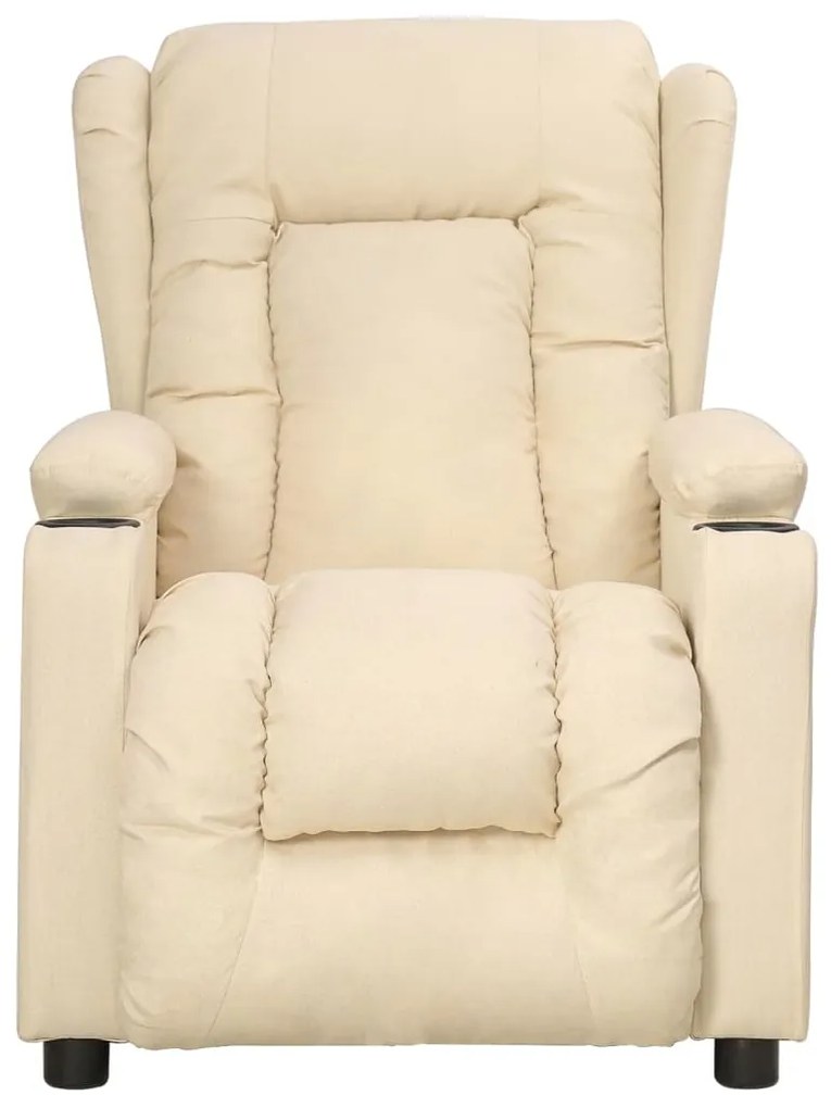 vidaXL Πολυθρόνα με Ανύψωση Κρεμ Υφασμάτινη