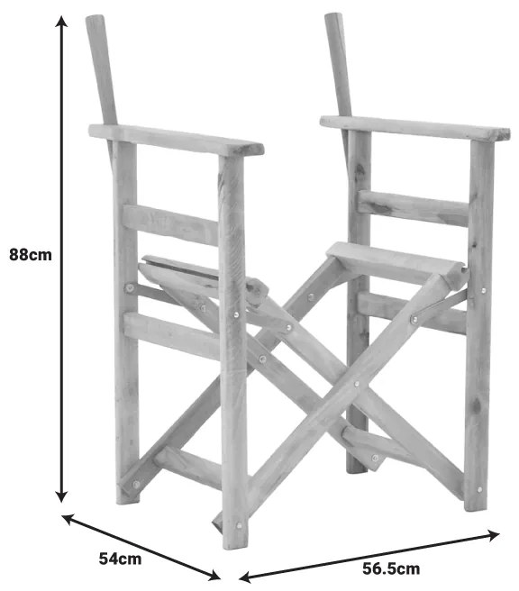 Σκελετός πολυθρόνας σκηνοθέτη Kompa pakoworld μασίφ ξύλο οξιάς σε φυσική απόχρωση 56.5x54x88εκ (1 τεμάχια)