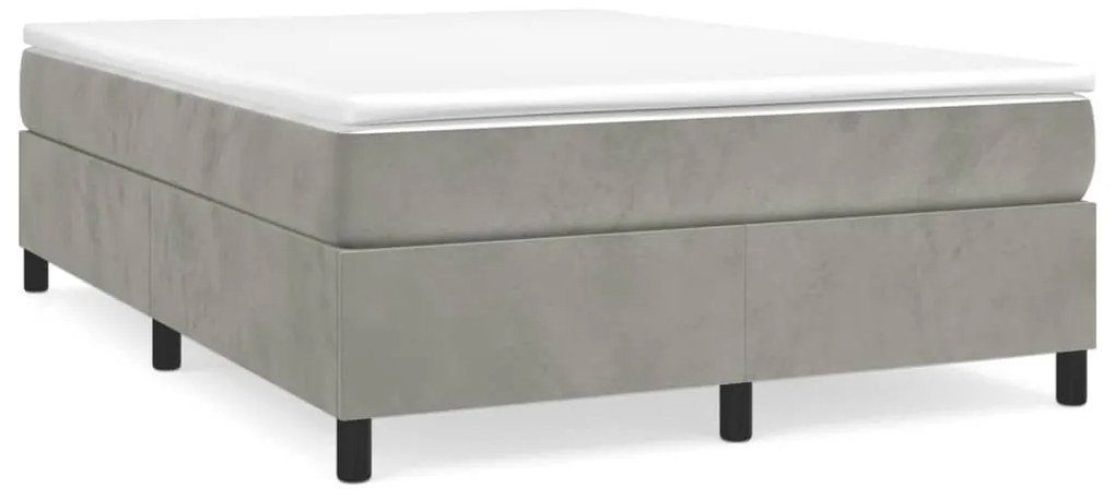 ΚΡΕΒΑΤΙ BOXSPRING ΜΕ ΣΤΡΩΜΑ ΑΝΟΙΧΤΟ ΓΚΡΙ 140X190 ΕΚ. ΒΕΛΟΥΔΙΝΟ 3144675