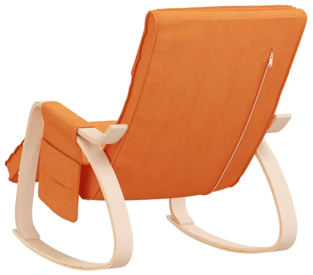 vidaXL Πολυθρόνα Κουνιστή Σκούρο Κίτρινη Υφασμάτινη