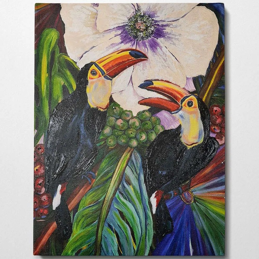 Πίνακας Καμβάς 405HND1189 50x70cm Multi Wallity Κάθετοι Wood, Canvas