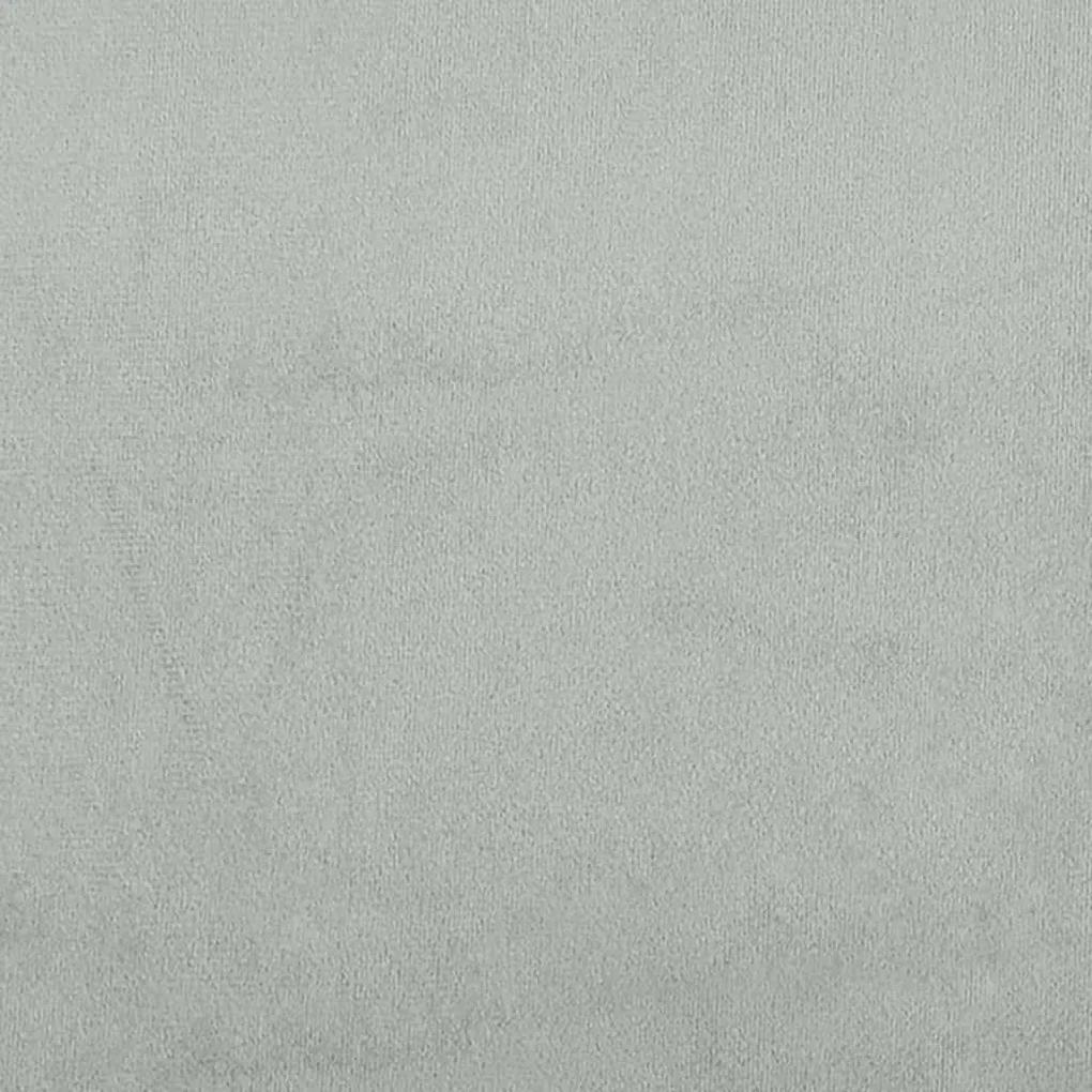 Παγκάκι με Πλάτη Ανοιχτό Γκρι 119,5x64,5x75 εκ. Βελούδινο - Γκρι