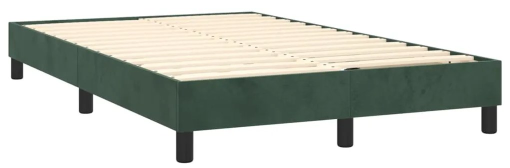 ΚΡΕΒΑΤΙ BOXSPRING ΜΕ ΣΤΡΩΜΑ ΣΚΟΥΡΟ ΠΡΑΣΙΝΟ 120X200ΕΚ. ΒΕΛΟΥΔΙΝΟ 3141356