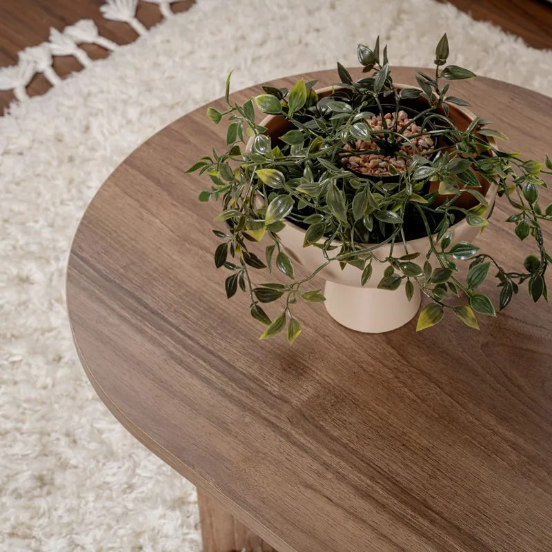 Τραπέζι σαλονιού Tabletod pakoworld σε καρυδί απόχρωση 119x60x40εκ (1 τεμάχια)
