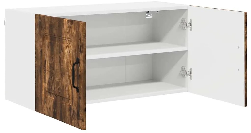 vidaXL Κρεμαστό ντουλάπι κουζίνας Καπνιστό Δρύς 80 x 31 x 40 εκ